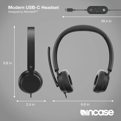 Incase Microsoft Modern USB-C, Wired, Headset/Headphone, Black