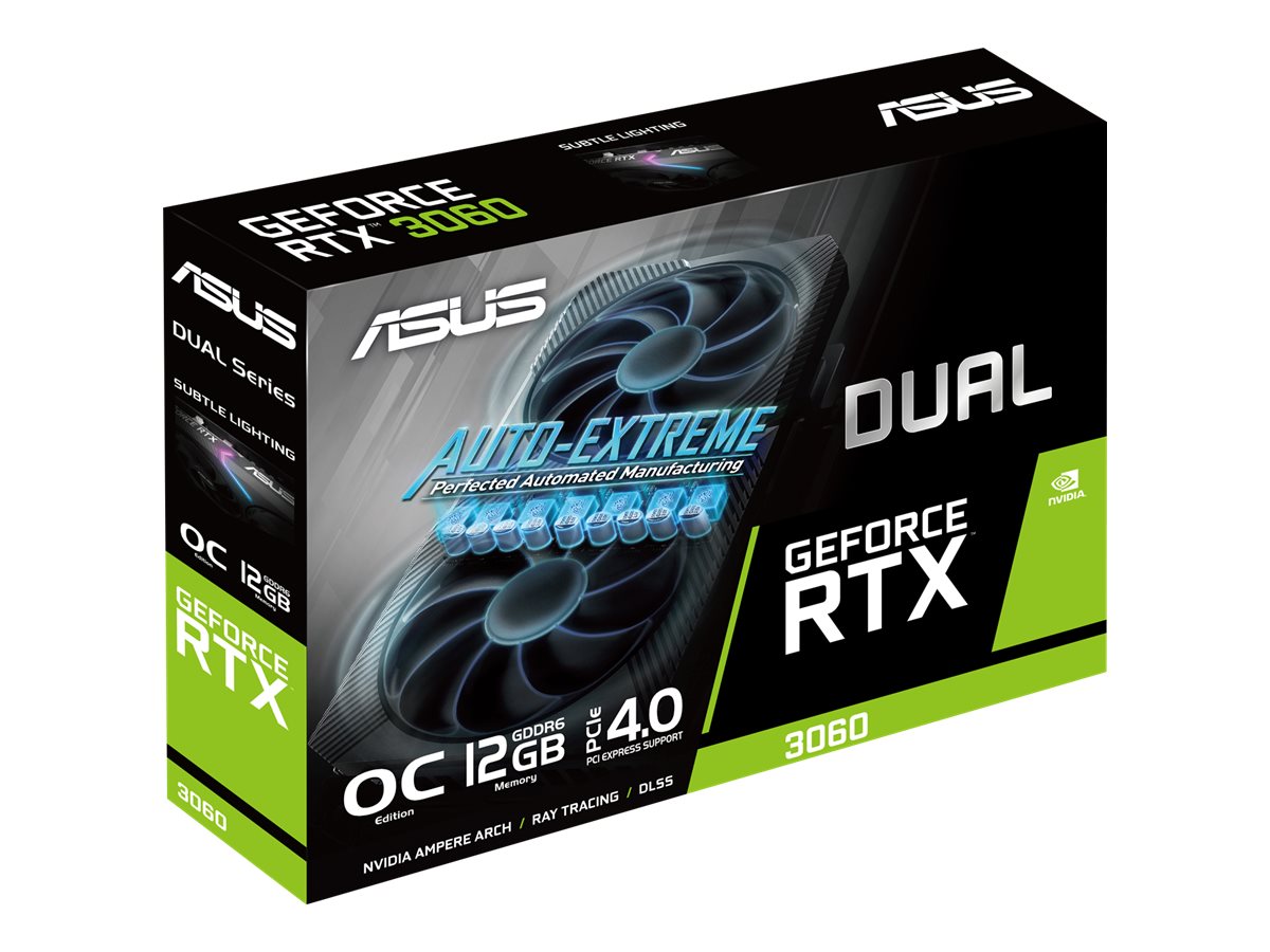 ASUS DUAL-RTX3060-O12G-V2-OC 12GB GDDR6 PCIe 4.0 x4 Graphics Card