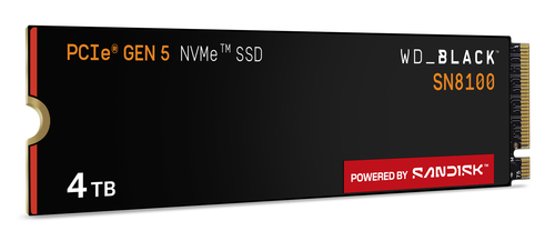 SanDisk WD_BLACK SN8100 4TB NVMe SSD image high-speed SSD for professional use