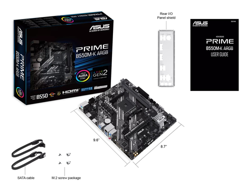 ASUS Prime B550M-K aRGB AM4 mATX Motherboard