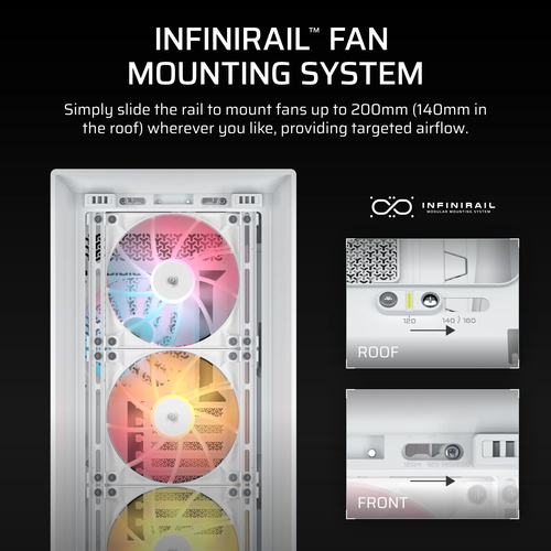 rear view of Corsair FRAME 5000D RS ARGB highlighting expansion slots and airflow paths.