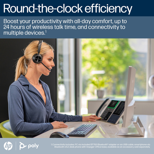 POLY Voyager (77Y93AA) 4310 BT700 dongle, Wireless, Headset/Headphones, Black