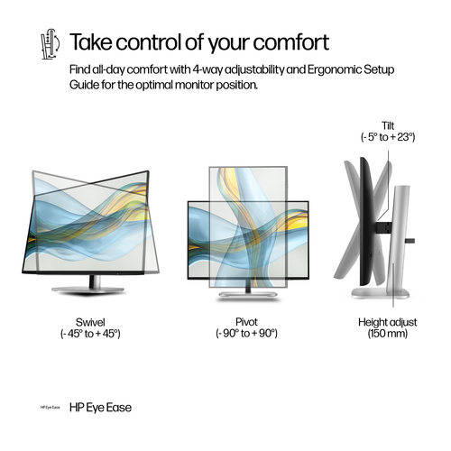 HP Series 5 Pro 24 inch WUXGA Monitor 1920 x 1200 pixels, LCD, 5 ms, Black