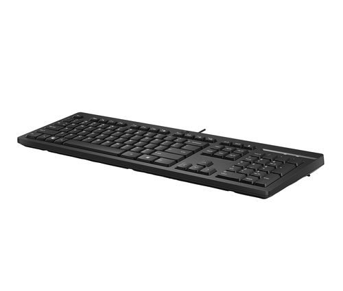 HP 125 USB keyboard black slim design for productivity