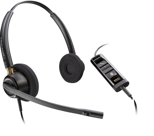 POLY EncorePro 525 USB-A, Wired, Headset/Headphones, Black