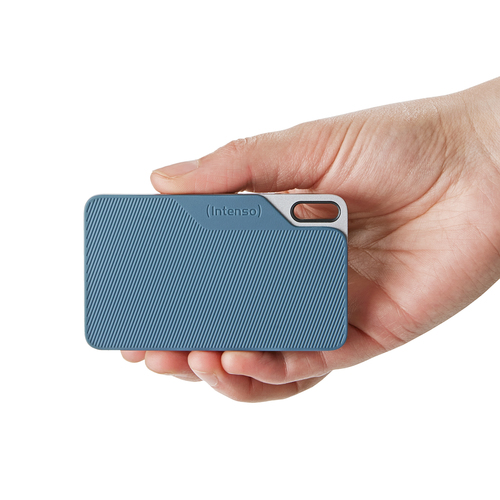 Intenso 2TB USB-C 3.2 Gen1 External SSD – 500MB/s Read/Write, Blue/Grey
