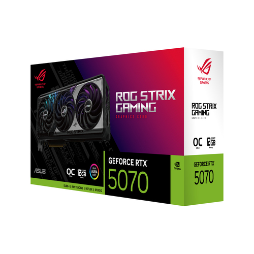 ASUS ROG STRIX GeForce RTX 5070, 12 GB, GDDR7, 7680 x 4320 pixels, PCIe 5.0, GPU