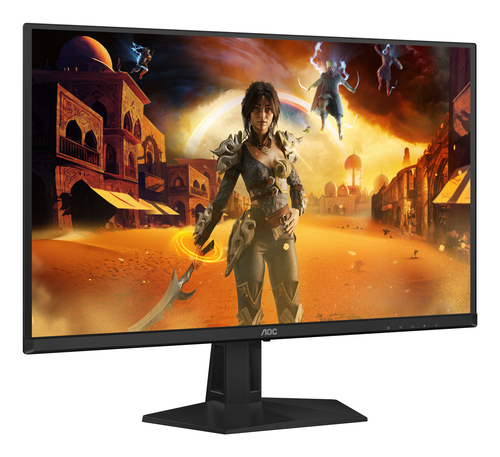 AOC G4 Q27G41ZDF monitor image showing 2560 x 1440 resolution for gaming and work