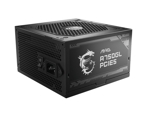MSI (MAG A750GL PCIE5), 750 W, 100 - 240 V, 47 - 63 Hz, 8 A, 4 A, Power Supply
