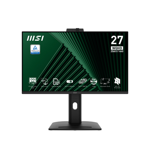 MSI Pro MP275QPDG 27" QHD IPS monitor, USB-C PD 98W, webcam, speakers
