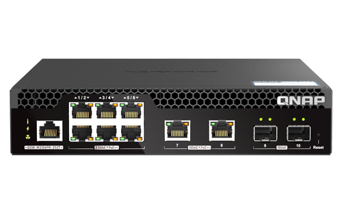 QNAP (QSW-M2106PR-2S2T), L2, 10G Ethernet PoE, Managed Network Switch