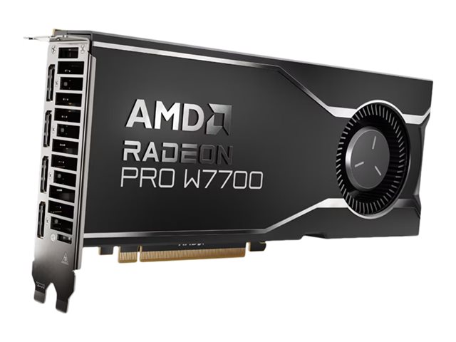 AMD Radeon PRO W7700, 16 GB, GDDR6, 12288 x 6912 pixels, PCI E 4.0 Graphic Card