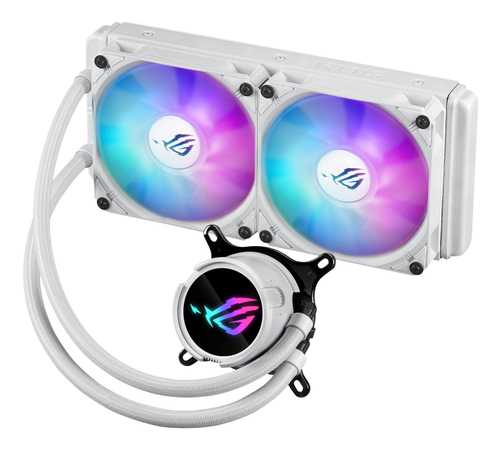ASUS ROG Strix LC III 240 white liquid cooling kit radiator and fans photo - CFHO-290