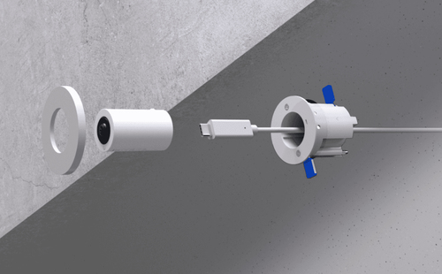 Ubiquiti AI Theta 4MP IP camera with panoramic lens and PoE power