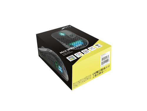 CHERRY XTRFY M42 RGB, Ambidextrous, Optical, RF Wireless + USB Type-C, 19000 DPI