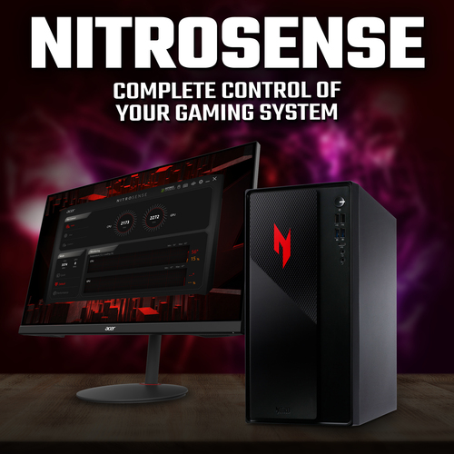 Side angle of Acer Nitro 20 N20 with Intel Core i5 processor label