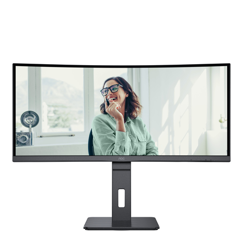 AOC (CU34P3CV), (34"), 3440 x 1440 pixels, UltraWide Quad HD, LED Monitor