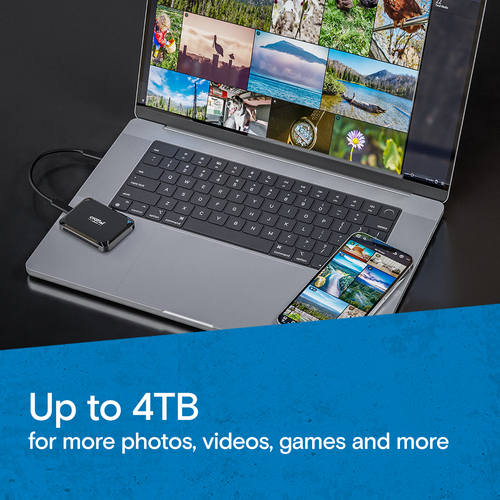 Micron Crucial X9 1TB Portable SSD, USB-C 1050MB/s, USB 3.2 Gen 2, Black