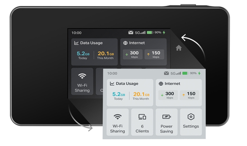 TP-Link Wi-Fi 6E portable hotspot router M8550 for fast 5G connection