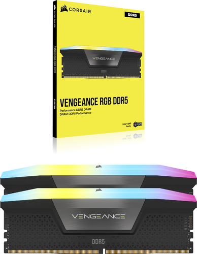 Corsair Vengeance RGB, 16GB,2 x 8 GB DDR5, 5200 MHz, 288-pin DIMM for PC/Server