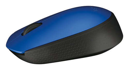Logitech M170 Wireless Mouse, Ambidextrous, Optical, RF Wireless, 1000 DPI, Blue