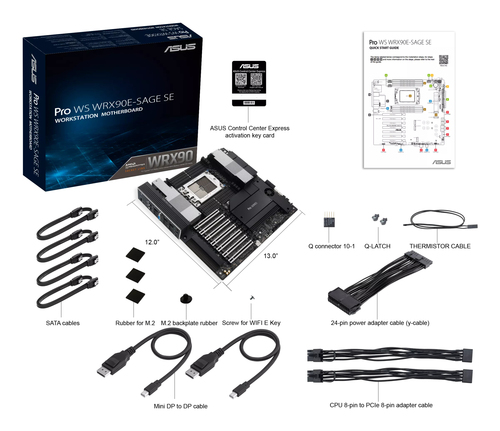 ASUS PRO WS WRX90E-SAGE SE Motherboard SSI EEB AST2600 Socket 90MB1FW0-M0EAY0