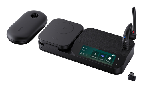 Yealink BH71 headset worn with ear-hook style for office use