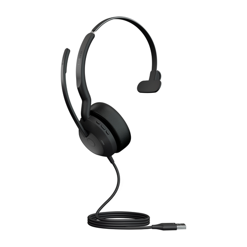 Jabra Evolve2 50 USB-A UC Mono, Wired,  20 - 20000 Hz, Headset/Headphones, Black