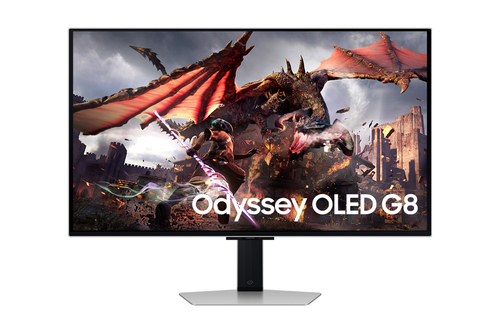 Samsung 32" Odyssey OLED G80SD, 32" Smart Gaming Monitor 4K Ultra HD OLED Silver
