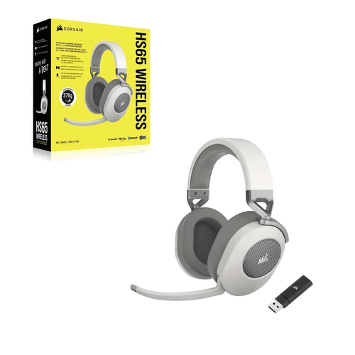 Corsair HS65, Wireless, 20 - 20000 Hz, Gaming, Headset/Headphones, White