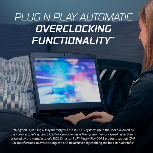 Kingston FURY Impact, 16GB 4800MT/s DDR5 262-pin SODIMM RAM for Laptop