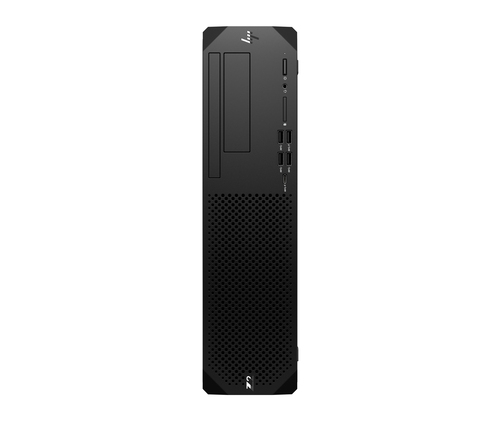 HP Z2 G9 AI Workstation front view with sleek black SFF design