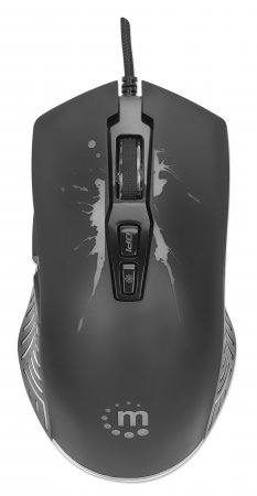 Manhattan Gaming Mouse with LEDs, Wired, Right-hand, Optical, USB/A, 7200 DPI