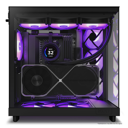 NZXT H6 Flow RGB, ATX, micro ATX, MiniITX, Steel, Tempered glass Midi Tower case