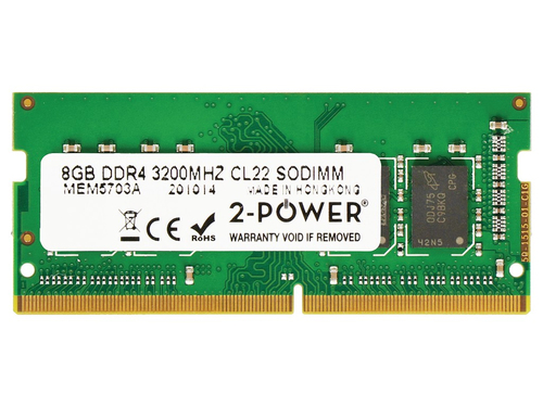 2-Power (2P-OM8G43200SO1RX8NE), 8 GB DDR4 3200 MHz 260-pin SODIMM RAM for Laptop