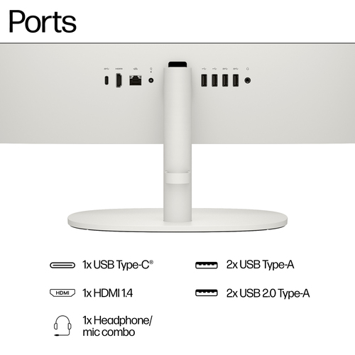 HP 22-dg0007na, 21.4", Intel® Celeron®, 8 GB, 128 GB, Windows 11
