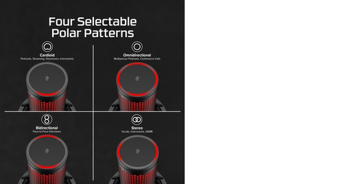 HyperX QuadCast 2S USB Table Microphone 20–20000 Hz Black Wired