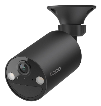 Close-up of TP-Link Tapo C411 lens and spotlight for night vision
