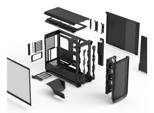 fully assembled gaming build inside Fractal Design Meshify 3 XL