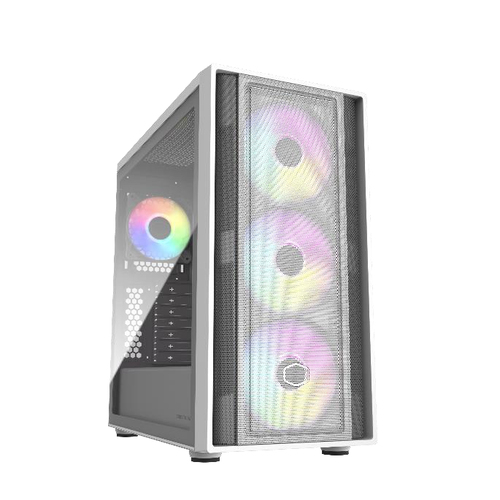 Cooler MasterBox 600 White, Plastic, Steel, Tempered glass, Mid Tower PC Case