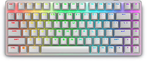 Alienware Pro Wireless Gaming Keyboard, 75%, Wired & Wireless, RGB LED, White