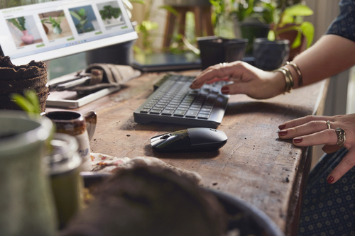 HP Z3700 Dual Black Mouse, Ambidextrous, RF Wireless, 1600 DPI