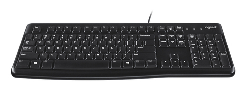 Logitech K120, USB Wired Keyboard, UK QWERTY, Full Size, Black | 920-002501