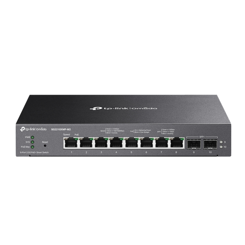 Tp-Link Omada 8-Port 2.5GbE and 2-Port 10GE SFP+ with 8-Port PoE+ smart managed switch