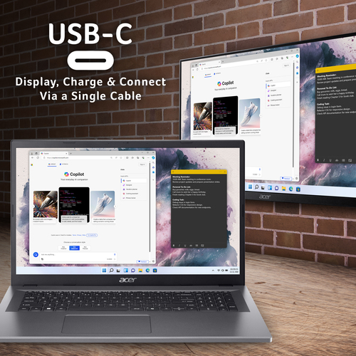 Acer Aspire Go 17 AG17-31P 17.3" Intel Core 3 N355 8GB 128GB Windows 11 Notebook