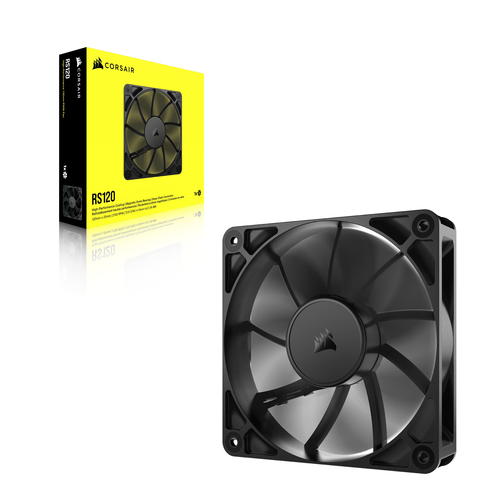 Corsair RS120 120mm PWM Cooling Fan Black High Airflow Low Noise Pro