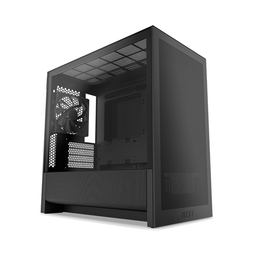 Micro ATX PC case black mesh front panel compact design