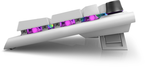 Alienware full-size keyboard with PBT keycaps, anti-ghosting, and customizable controls