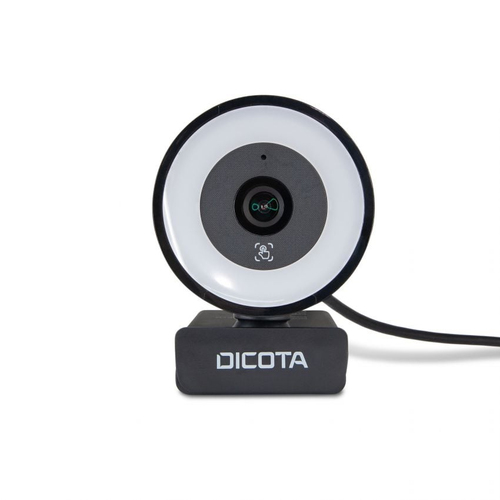 DICOTA D32066 5MP USB 4K Ultra HD Webcam – 2592x1944, Full HD, Clamp Mount,Black