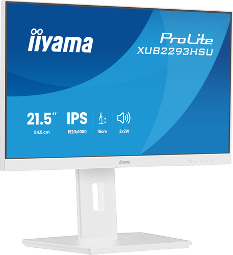 iiyama ProLite XUB2293HSU-W7 21.5-inch Full HD LED monitor with 1920 x 1080 resolution in white